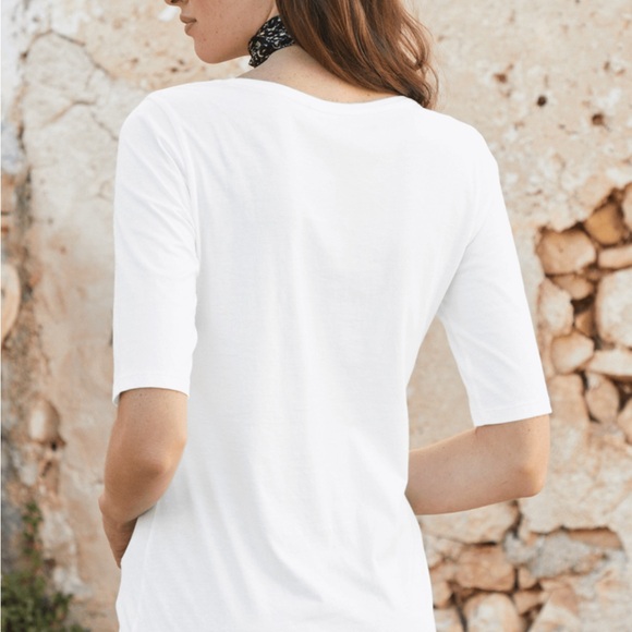 Peruvian Connection white caramel top tee NWT - Picture 2 of 6